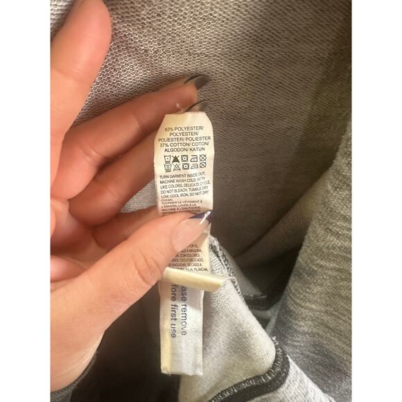 Lucky Lotus by Lucky Brand Gray Contrast Stitch Open Cardigan – Size Med - Picture 4 of 8